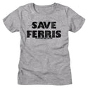 Ferris Bueller's Day Off - Save Ferris | Deep Heather S/S Ladies T-Shirt - Coastline Mall