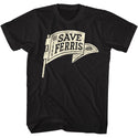 Ferris Beuller'S Day Off - Save Ferris Pennant | Black S/S Adult T-Shirt  - Coastline Mall