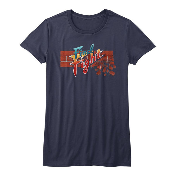 Final Fight-Finalfight-Navy Ladies S/S Tshirt - Coastline Mall