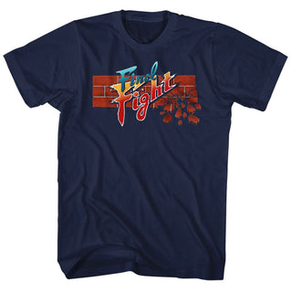 Final Fight-Finalfight-Navy Adult S/S Tshirt - Coastline Mall