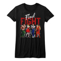 Final Fight-Panels-Black Ladies S/S Tshirt - Coastline Mall