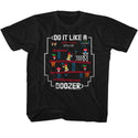 Jim Henson's Fraggle Rock - Like A Doozer Logo Black Short Sleeve Toddler-Youth T-Shirt tee - Coastline Mall