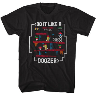 Jim Henson's Fraggle Rock - Like A Doozer Logo Black Short Sleeve Adult T-Shirt tee - Coastline Mall