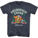 Jim Henson's Fraggle Rock - Organically Grown Logo Navy Heather Short Sleeve Adult T-Shirt tee - Coastline Mall