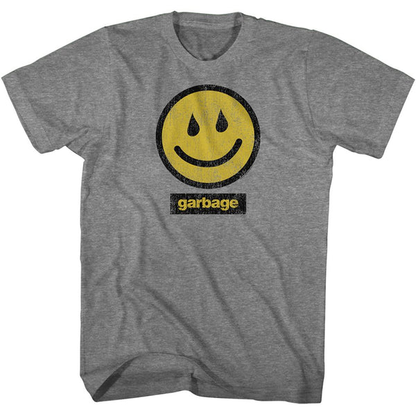 Garbage - Smile | Graphite Heather S/S Adult T-Shirt  - Coastline Mall