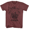 Genesis - Crystal Ball logo Vintage Maroon Heather Short Sleeve Adult T-Shirt
