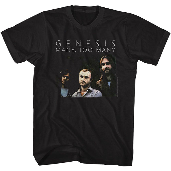 Genesis - Genesis Many Too Many Logo Black Short Sleeve Adult T-Shirt  - Coastline Mall