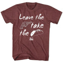 Godfather-If You Leave-Vintage Maroon Heather Adult S/S Tshirt - Coastline Mall