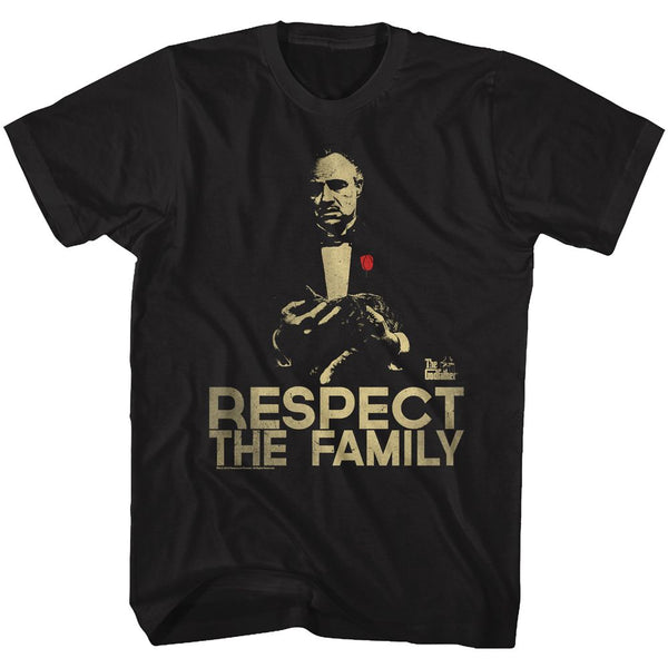 Godfather-Respect-Black Adult S/S Tshirt - Coastline Mall