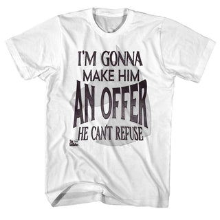 Godfather-An Offer-White Adult S/S Tshirt - Coastline Mall
