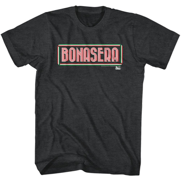 Godfather-Bonasera-Black Heather Adult S/S Tshirt - Coastline Mall