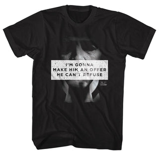 Godfather-Make Him An Offer-Black Adult S/S Tshirt - Coastline Mall