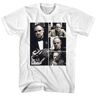 Godfather-Multi Hit-White Adult S/S Tshirt - Coastline Mall