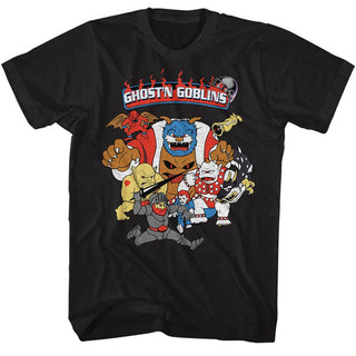 Ghosts 'N Goblins-Goblins-Black Adult S/S Tshirt - Coastline Mall