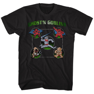 Ghosts 'N Goblins-Full Circle-Black Adult S/S Tshirt - Coastline Mall
