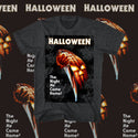 Halloween - The Night He Came Home Logo Black Heather Adult Short Sleeve T-Shirt tee - Coastline Mall