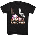 Halloween-Halloween Mike And House-Black Adult S/S Tshirt