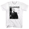 Halloween - Watching Big Title Logo White Short Sleeve Adult Short Sleeve T-Shirt tee - Coastline Mall