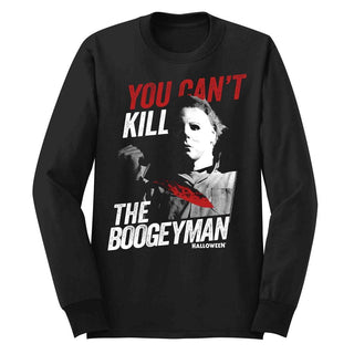 Halloween-Boogeyman-Black Adult L/S Tshirt - Coastline Mall