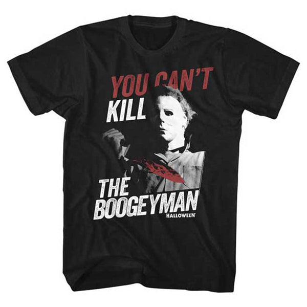 Halloween - Michael Myers You Can't Kill The Boogeyman Black Short Sleeve Officially Licensed Adult Unisex Classic Horror T-Shirt 100% Cotton - Coastline Mall