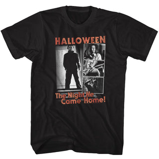 Halloween - The Night Logo Black Adult Short Sleeve T-Shirt tee - Coastline Mall