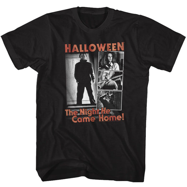Halloween - The Night Logo Black Adult Short Sleeve T-Shirt tee - Coastline Mall