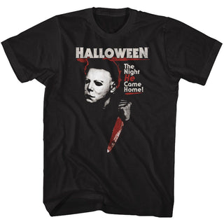 Halloween - He Logo Black Adult Short Sleeve T-Shirt tee - Coastline Mall