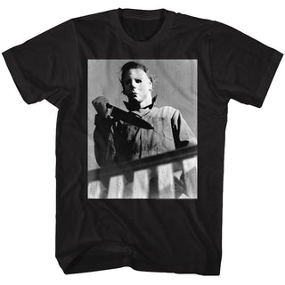 Halloween - Knife Gloom Logo Black Adult Short Sleeve T-Shirt tee - Coastline Mall