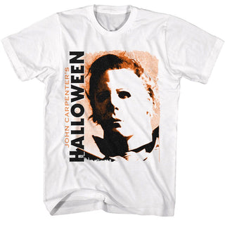 Halloween-Halloween John Carpenters Halloween-White Adult S/S Tshirt - Coastline Mall