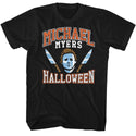 Halloween-Halloween Varsity Style Michael-Black Adult S/S Tshirt- Coastline Mall