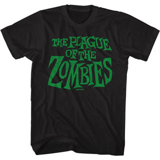 Hammer Horror - Plague Of The Zombies Logo | Black S/S Adult T-Shirt - Coastline Mall