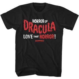 Hammer Horror-Hammer Horror Horror Of Dracula-Black Adult S/S Tshirt