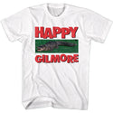 Happy Gilmore-Gilmore Gator-White Adult S/S Tshirt - Coastline Mall