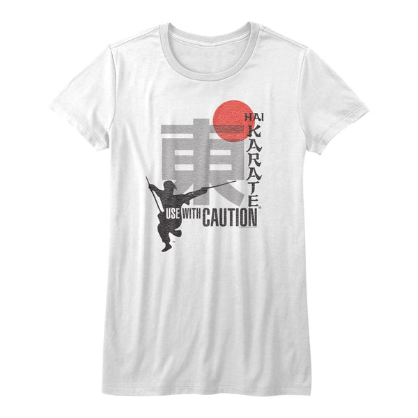 Hai Karate-Use With Caution-White Ladies S/S Tshirt - Coastline Mall