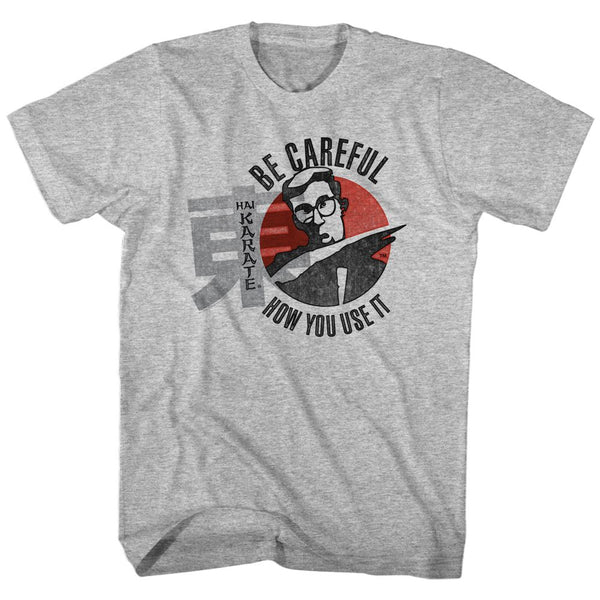 Hai Karate-Careful-Gray Heather Adult S/S Tshirt - Coastline Mall