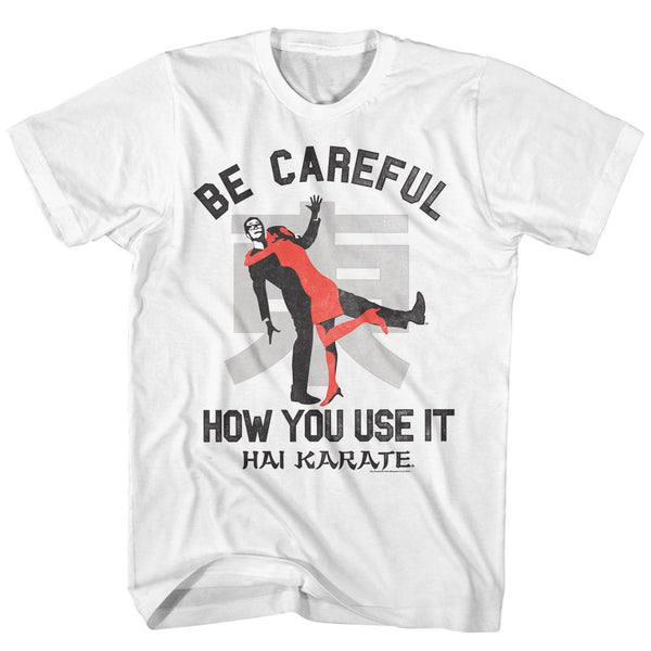 Hai Karate-Careful-White Adult S/S Tshirt - Coastline Mall