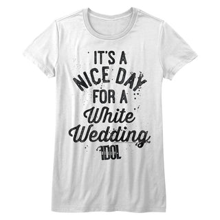 Billy Idol-Nice Day-White Ladies S/S Tshirt - Coastline Mall