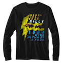 Billy Idol - Eyeballs Logo Black Long Sleeve Adult T-Shirt tee - Coastline Mall