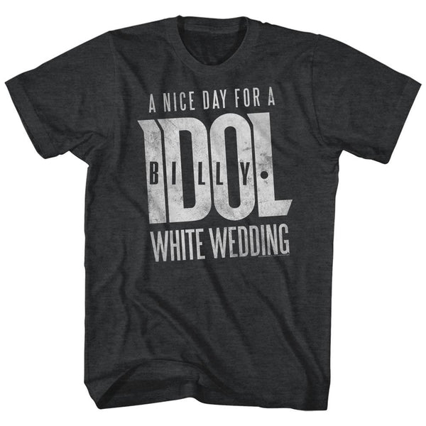Billy Idol-White Wedding-Black Heather Adult S/S Tshirt - Coastline Mall