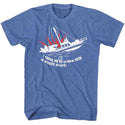 Jaws-Bigger Boat-Royal Heather Adult S/S Tshirt - Coastline Mall