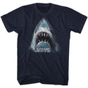 Jaws-Jaws Head Logo-Navy Adult S/S Tshirt - Coastline Mall