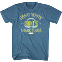 Jaws-Shark Tour-Pacific Blue Heather Adult S/S Tshirt - Coastline Mall