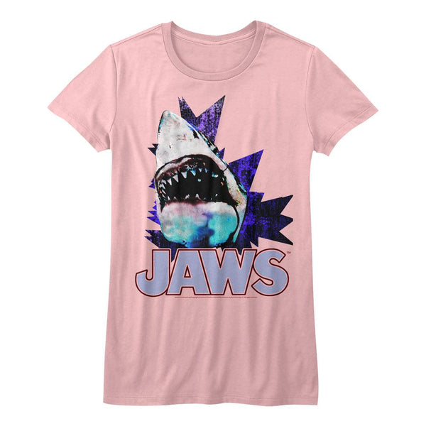 Jaws-Electric Jaws-Pink Juniors S/S Tshirt - Coastline Mall