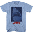 Jaws-Underwaterstyle-Light Blue Heather Adult S/S Tshirt - Coastline Mall