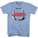 Jaws-Jawbone-Light Blue Heather Adult S/S Tshirt - Coastline Mall