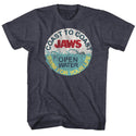 Jaws-Swim For Your Life-Navy Heather Adult S/S Tshirt - Coastline Mall