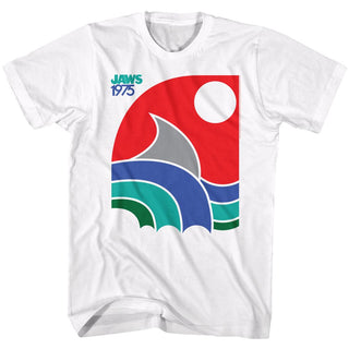 Jaws-70S Jaws-White Adult S/S Tshirt - Coastline Mall