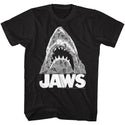 Jaws-Geometric Sharks-Black Adult S/S Tshirt - Coastline Mall