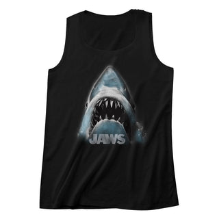 Jaws-Jaws Head Logo-Black Adult  Tank - Coastline Mall