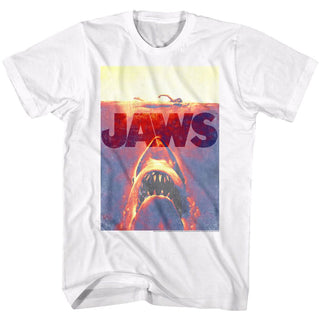 Jaws-Wrecktangle-White Adult S/S Tshirt - Coastline Mall